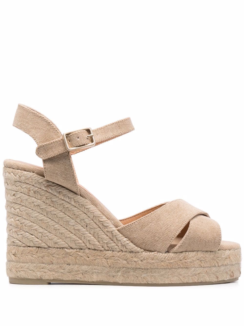 Castaner Beige Wedge Sandals for Women - Comfortable Summer Espadrille Shoes for Beach, Vacation & Casual Outings