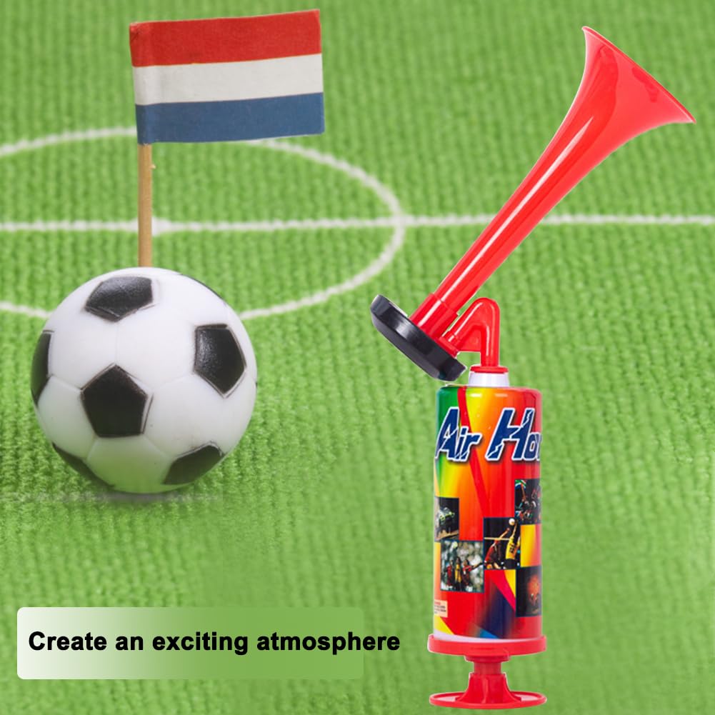 Portable Sports Mist Horn with Loud Sound & Air Pump - Manual Mini Hand Pump Air Horn for Car, Boat, Sports Events & Camping - Perfect for Outdoor Activities, Emergency Alerts & Team Cheering