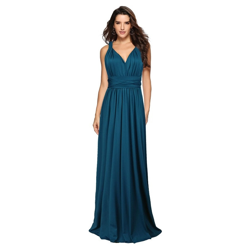 Boho Convertible Maxi Dress for Women - Versatile Summer Beach & Club Wear