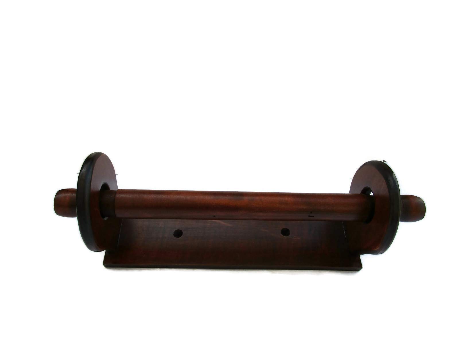 Rustic Farmhouse Maple Hardwood Paper Towel Holder - Wall or Cabinet Mount Kitchen Organizer for Farmhouse, Country & Modern Decor | Perfect for Kitchen, Bathroom, RV & Office Use