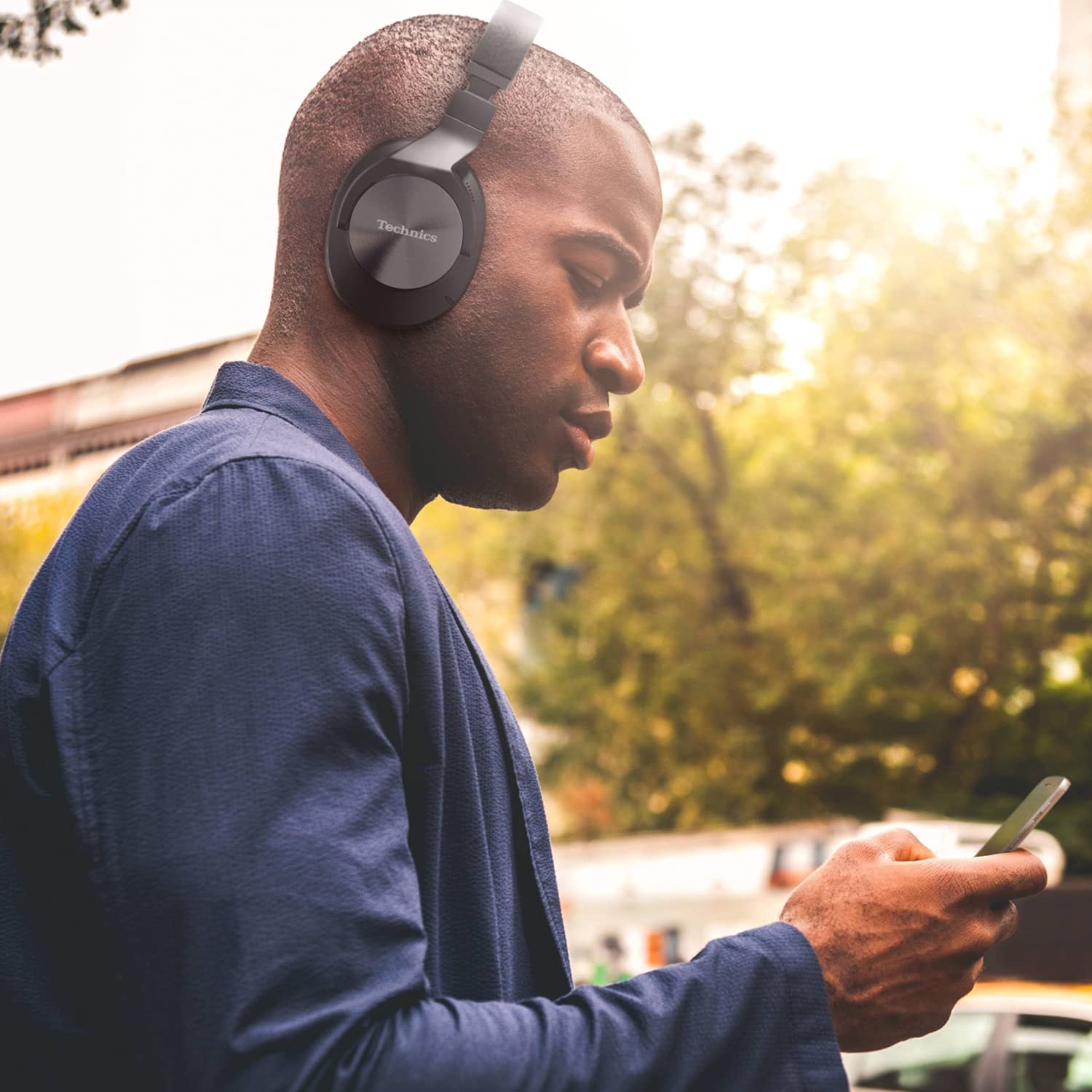 Technics EAHA800EK Premium Noise Cancelling Bluetooth Headphones - 50 Hour Battery Life, Multi-Point Connectivity, Hi-Res Audio, Comfort Fit (Black) - Perfect for Travel, Work & Music Lovers