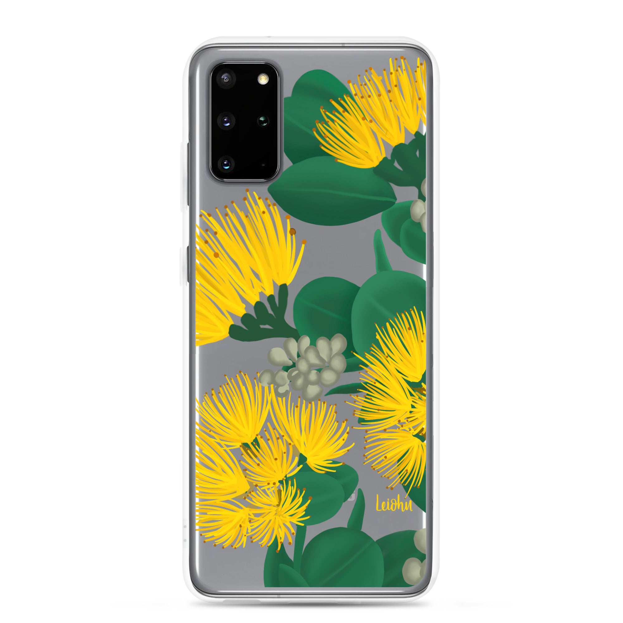 Ōhi'a Lehua Melemele Yellow Flower Clear Protective Case for Samsung Galaxy [Model] - Durable Slim Cover for Everyday Use & Travel