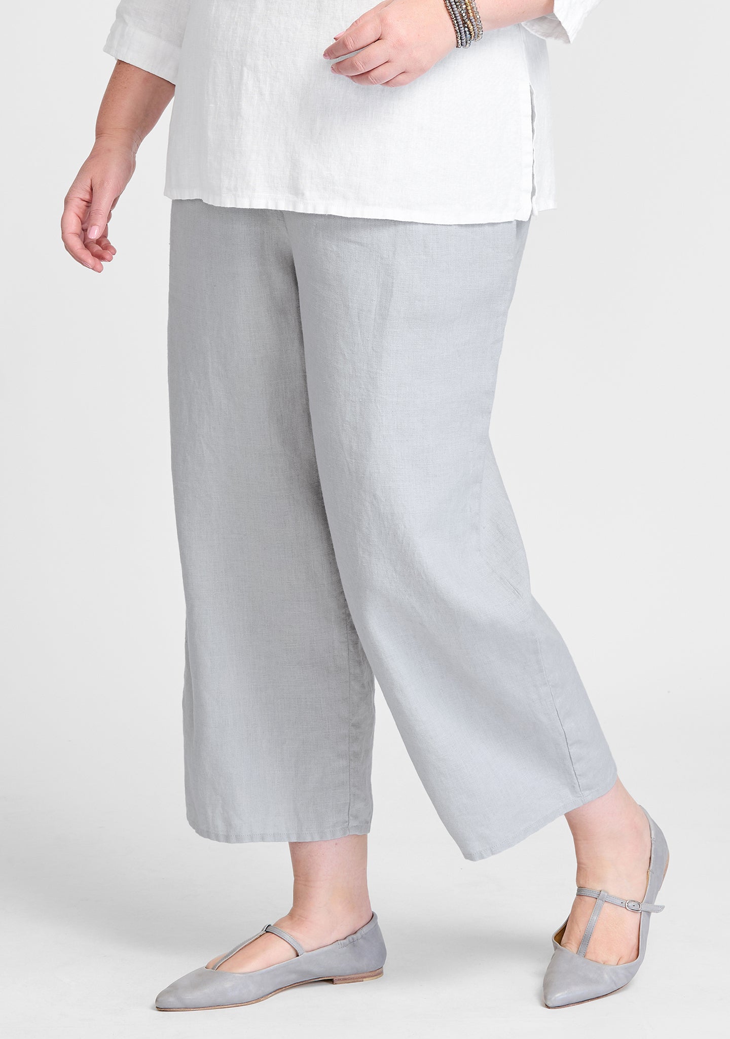 Floods Linen Pants with Elastic Waistband - Breathable Summer Casual Pants for Women | Perfect for Beach, Vacation & Lounge Wear