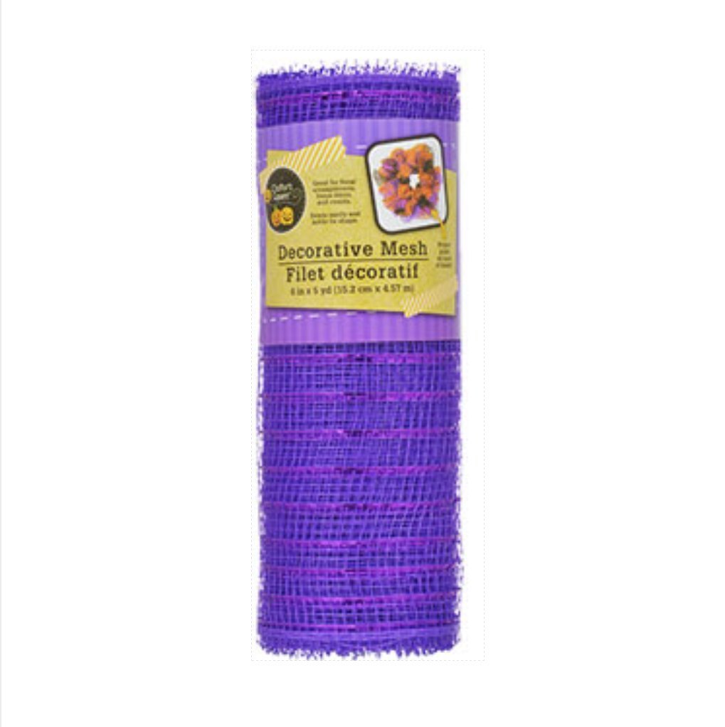 Decorative Mesh Rolls for DIY Crafts, Party Decorations - 3 Rolls (Orange, Black, Purple) | Perfect for Halloween, Christmas, Home Decor & Gift Wrapping