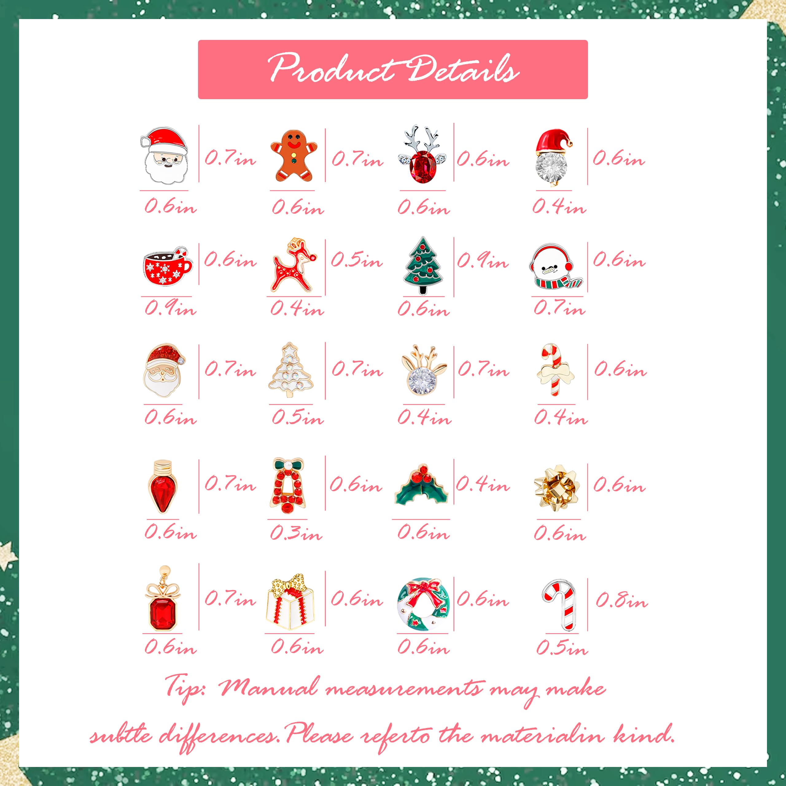 Festive Christmas Earrings for Women - Holiday Dangle Earrings with Christmas Tree, Snowflake & Reindeer Designs - Elegant Jewelry Gift for Parties & Outfits - Perfect for Christmas Celebrations, Office Parties & Family Gatherings