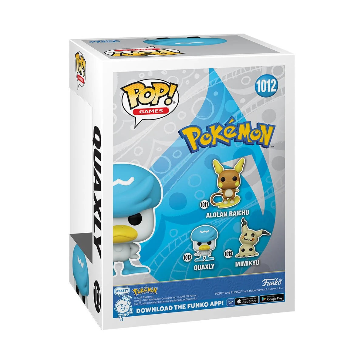 Funko Pop Pokemon Quaxly Vinyl Figure #1012 - Collectible Toy for Pokemon Fans - Perfect for Display, Gifts, and Gaming Room Decor