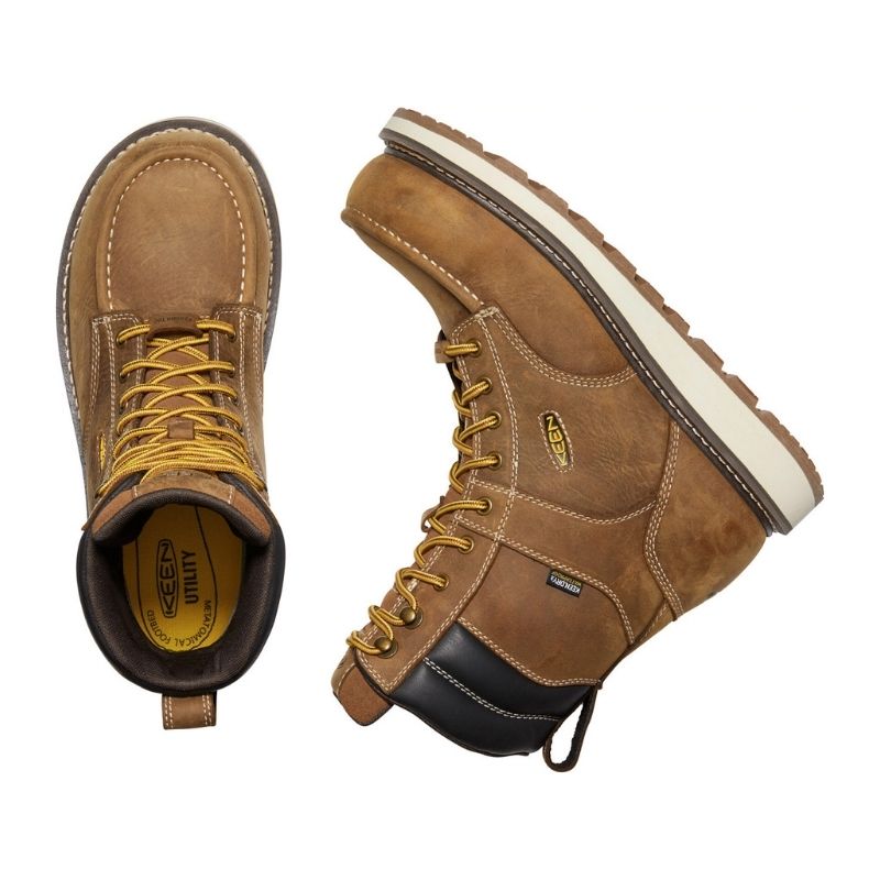 **Keen Cincinnatti Men's Size 8 Waterproof Composite Toe Work Boots - Steel Toe Safety Shoes for Construction, Hiking & Outdoor Work (Model 1025690)**