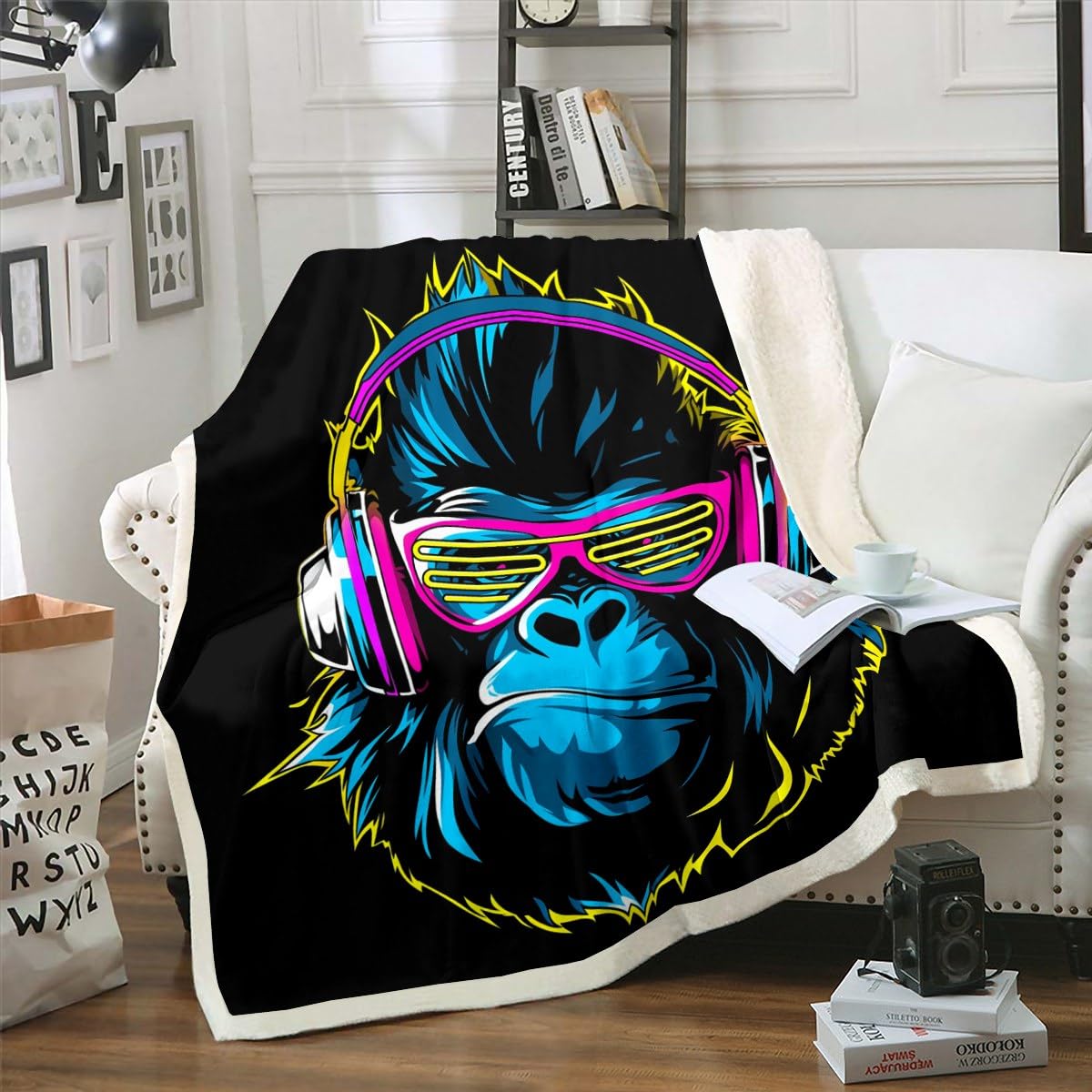 Erosebridal Gorilla Music Fleece Blanket - Soft Fuzzy 50