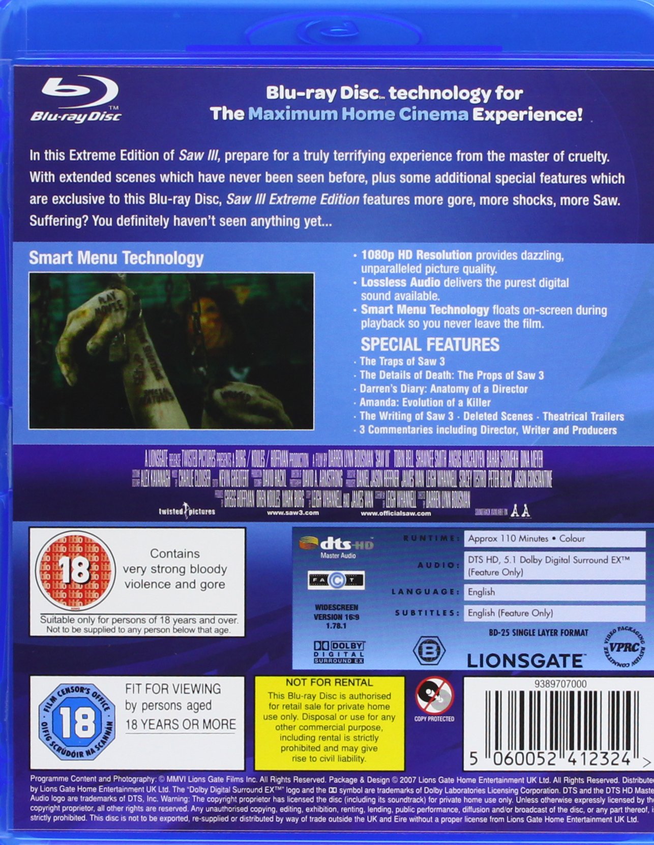 SAW 3 - Complete DVD Collection | Horror Movie Trilogy Box Set | Perfect for Halloween Movie Nights & Horror Film Enthusiasts