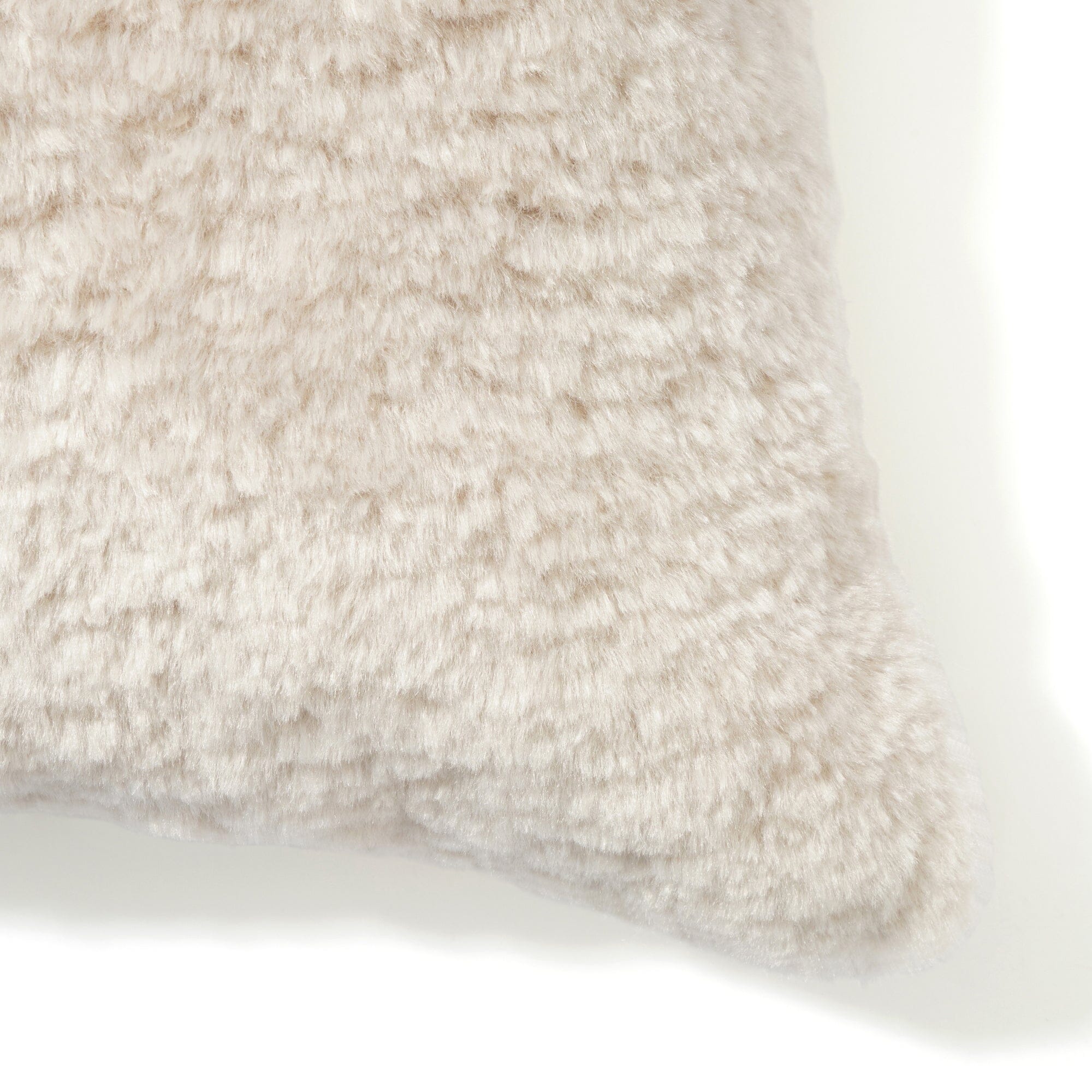 Premium Faux Fur Cushion Cover 18x18 Inches Beige - Soft & Cozy Throw Pillow Case for Sofa, Bed, Chair - Home Decor & Living Room Accessories