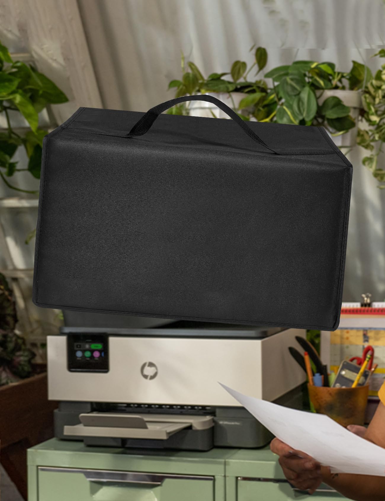HP OfficeJet Pro 9125e/8139e/8135e/8015e Wireless Printer Dust Cover - Anti-Static Nylon Protective Case for All-in-One Inkjet Printers - Perfect for Home Office & Workspace Protection