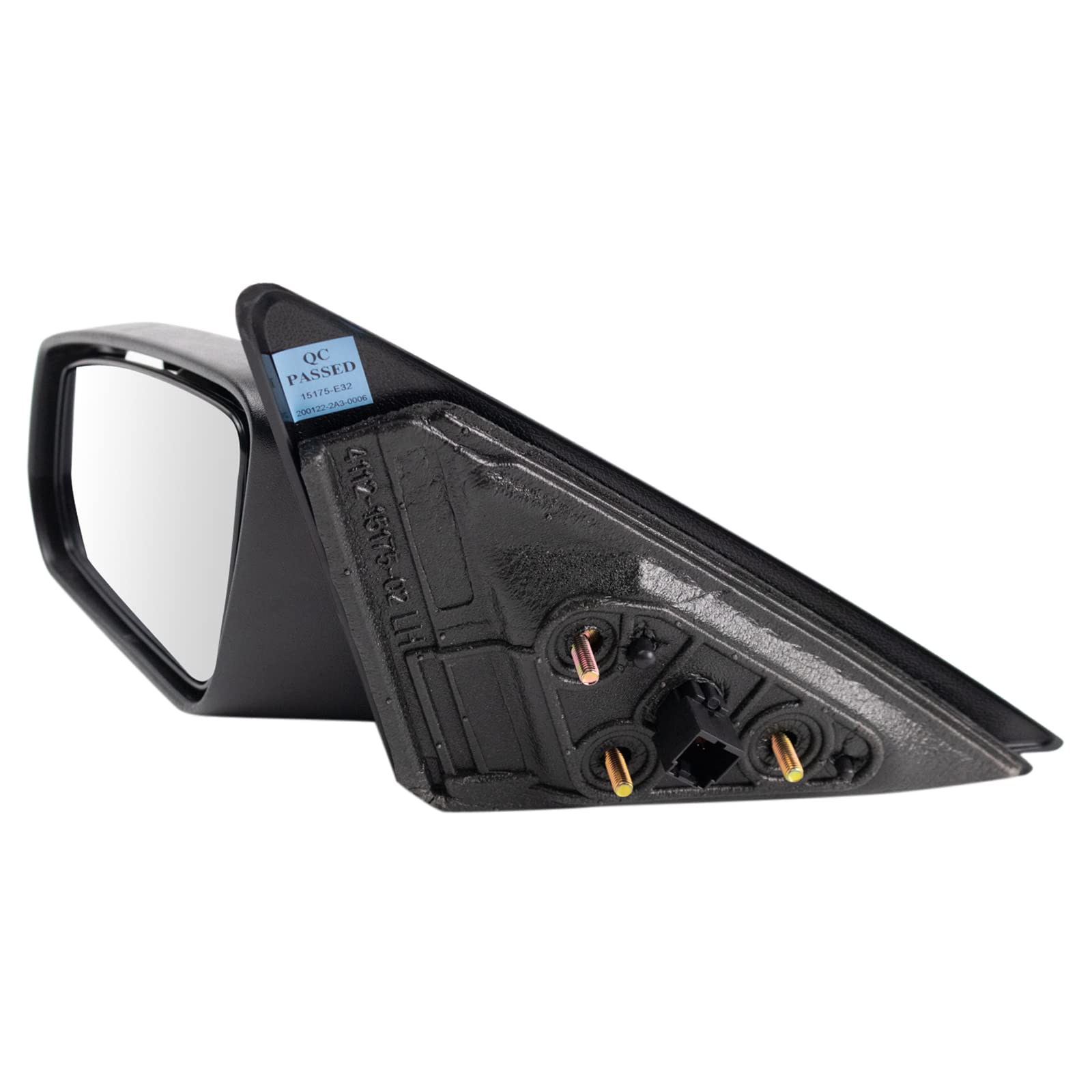 TRQ Left Side Mirror Replacement for 2013-2014 Ford Mustang - Driver Side, Non-Heated, No Spotter Mirror (FO1320452) - Perfect for Parking & Daily Commuting