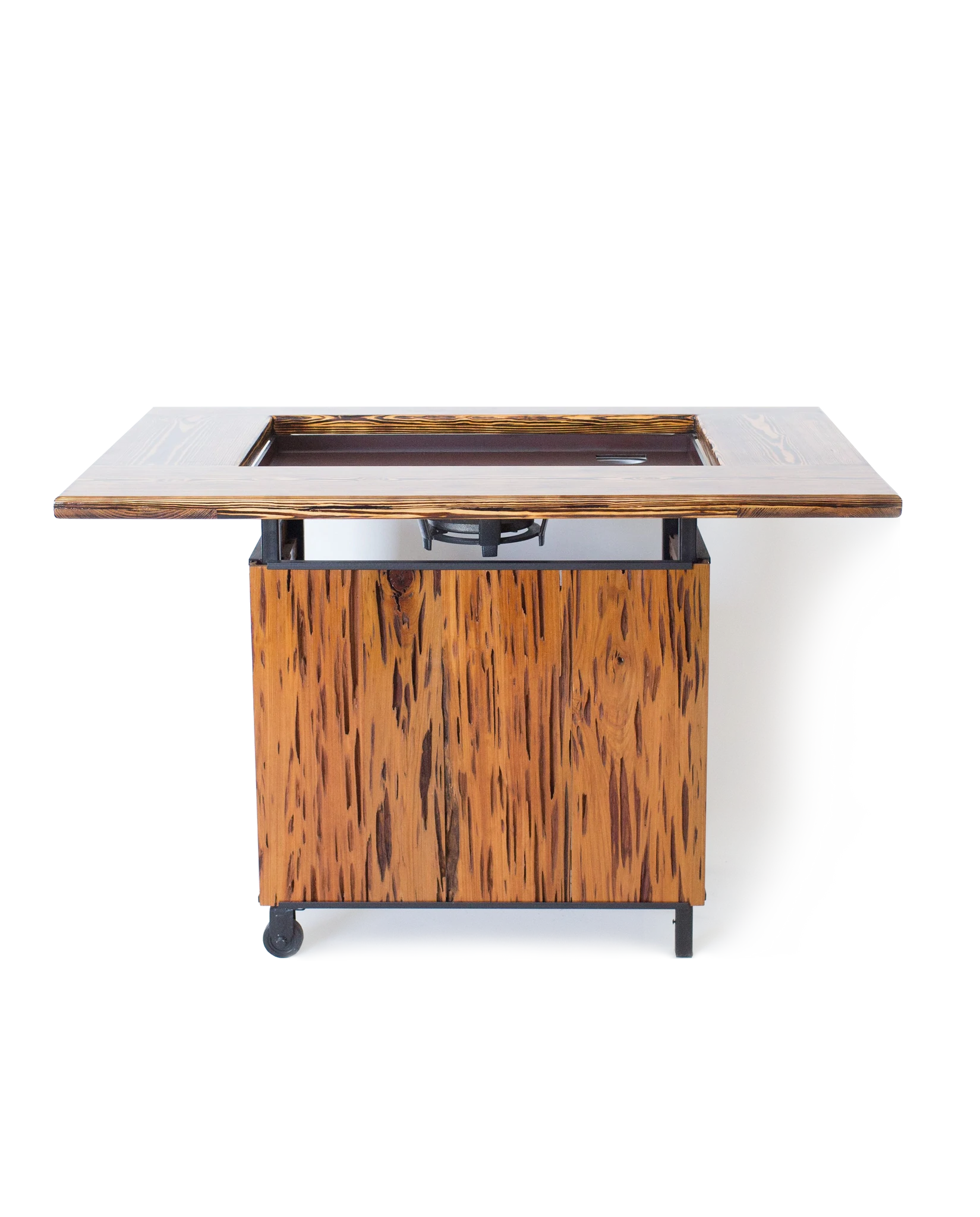 Premium Backyard Hibachi Grill - Pecky Cypress Wood - Perfect for Outdoor Cooking, BBQ, and Patio Dining | BY BHPOGPC