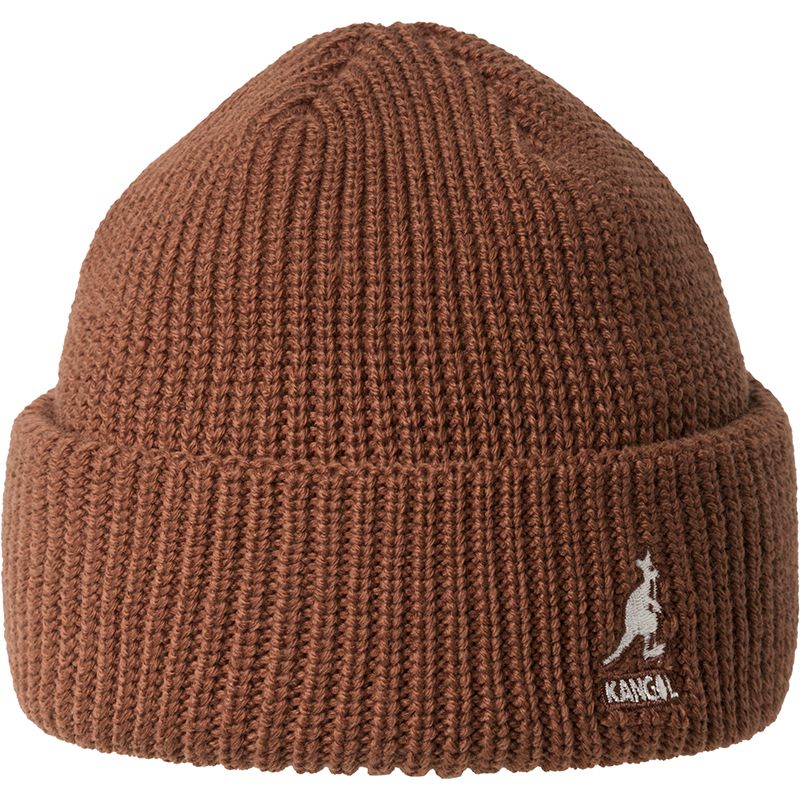 Kangol Cardinal 2-Way Beanie Hat for Men & Women - Warm Winter Knit Cap in Mahogany Color | Outdoor Activities, Skiing, Snowboarding