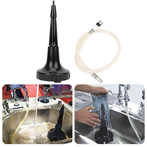 Portable Glass Rinser Cup Washer - Bar, Coffee, Restaurant & Home Kitchen Blender Cleaning Tool | Perfect for Washing Wine Glasses, Cocktail Cups & Kitchen Utensils