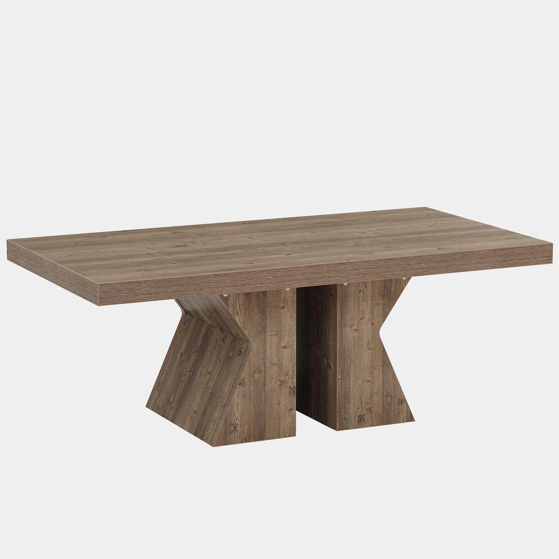 47 Inch Solid Wood Coffee Table - Modern Rectangular Living Room Center Table with Storage Shelf | Perfect for Snacks, Books & Home Decor