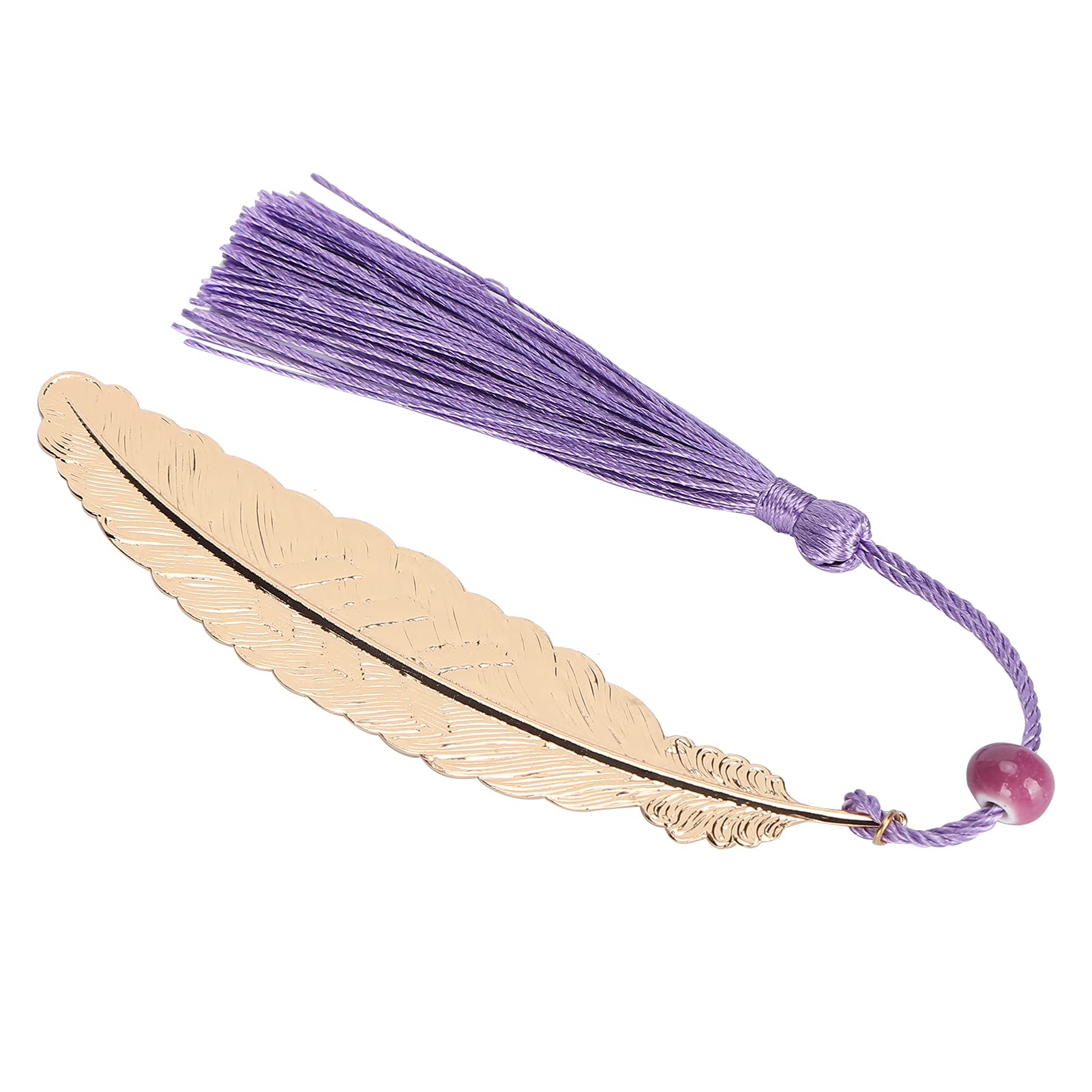 Elegant Purple Spike Feather Bookmark - Stylish Modern Reading Accessory for Book Lovers & Collectors | Perfect Gift for Readers, Writers & Book Club Members