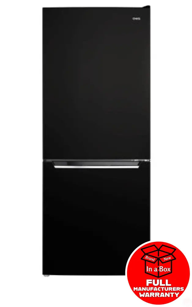 CHiQ CBM280NB3 283L Bottom Mount Refrigerator - Energy Efficient Black Fridge for Kitchen, Office, or Small Apartment