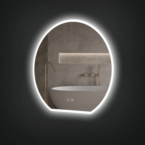 ICO Hudson 32x30 Inch LED Bathroom Mirror with Dimmable Lights - Perfect for Vanity, Makeup, and Modern Bathroom Decor
