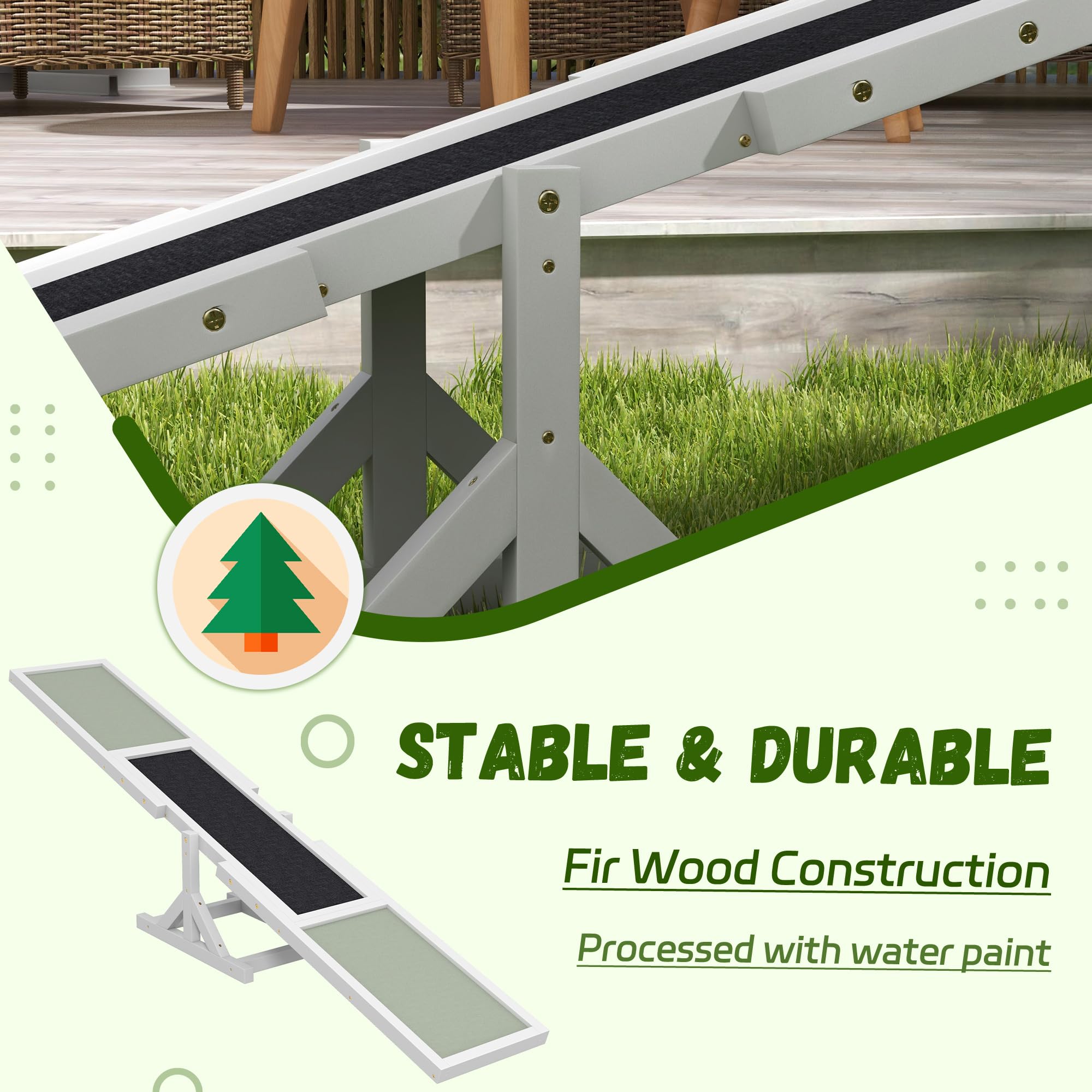 Durable Wooden Dog Seesaw for Training & Exercise - 71