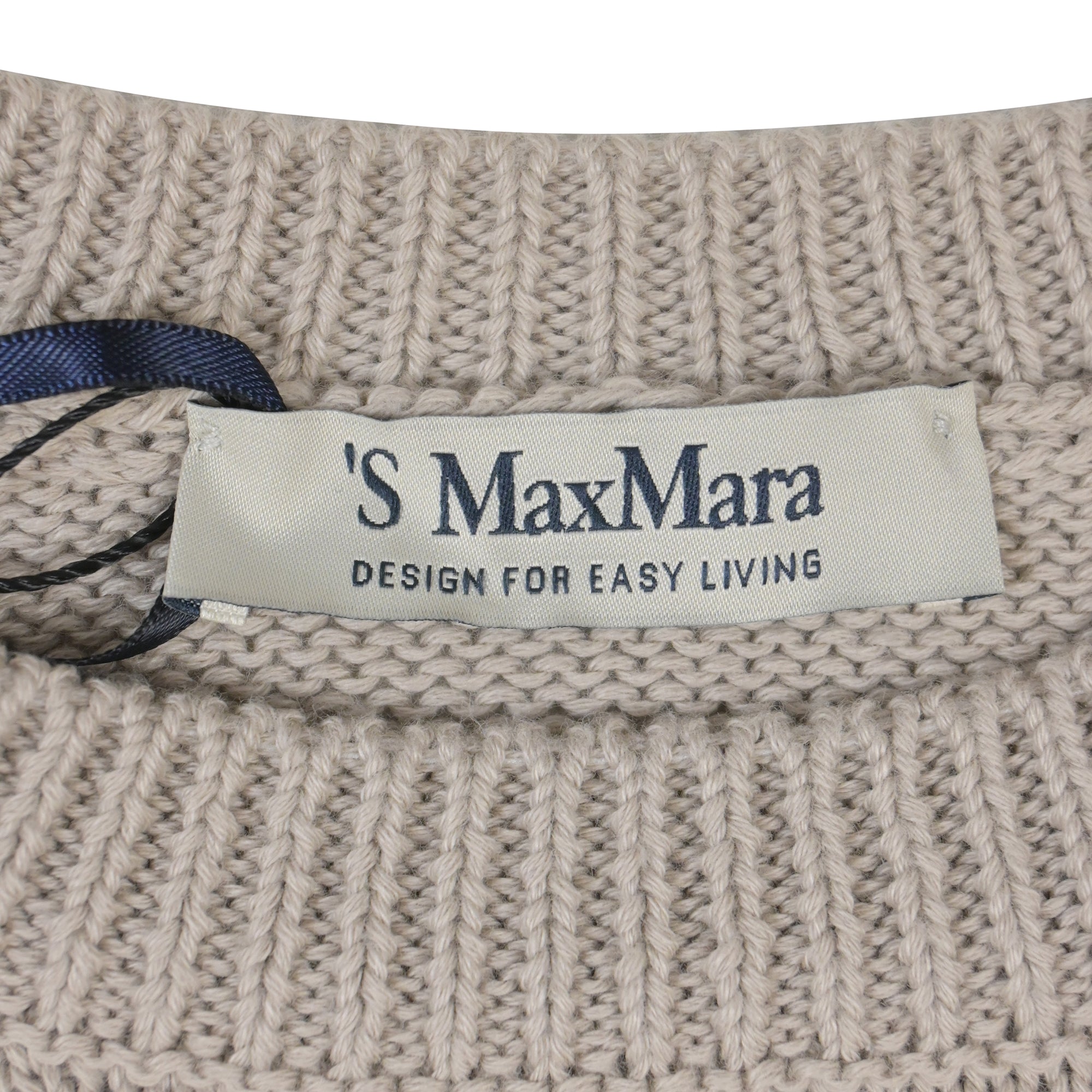 Max Mara Corinne Sweater Women's Ecru Cotton Knit Pullover - Perfect for Office Wear, Casual Outings & Fall Layering