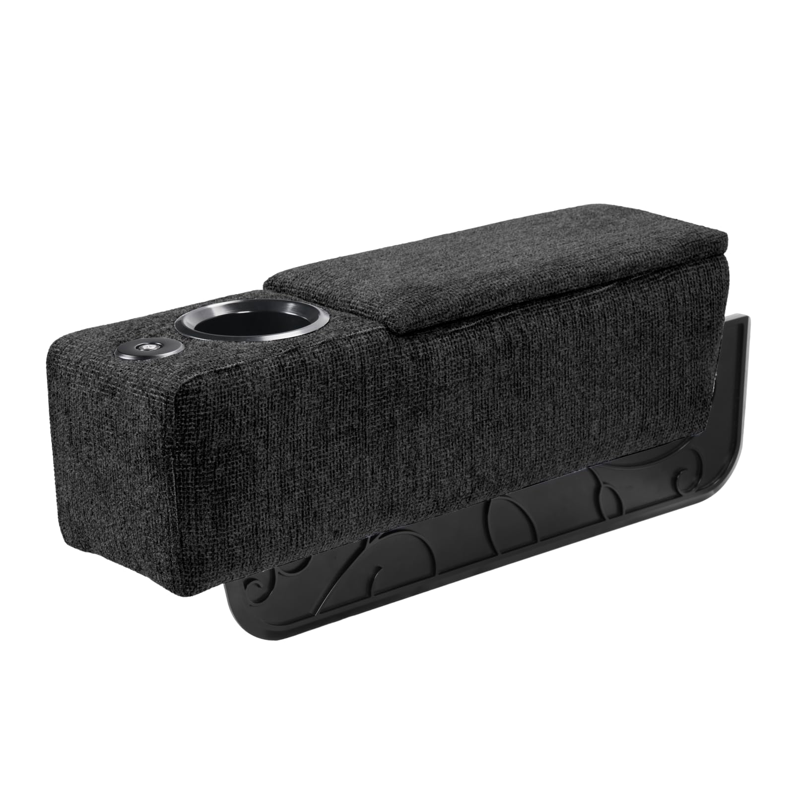 Multifunctional Sofa Armrest with Wireless Charger & Storage | Removable Couch Caddy with LED Reading Light | Perfect for Living Room, Bedroom & Office Use