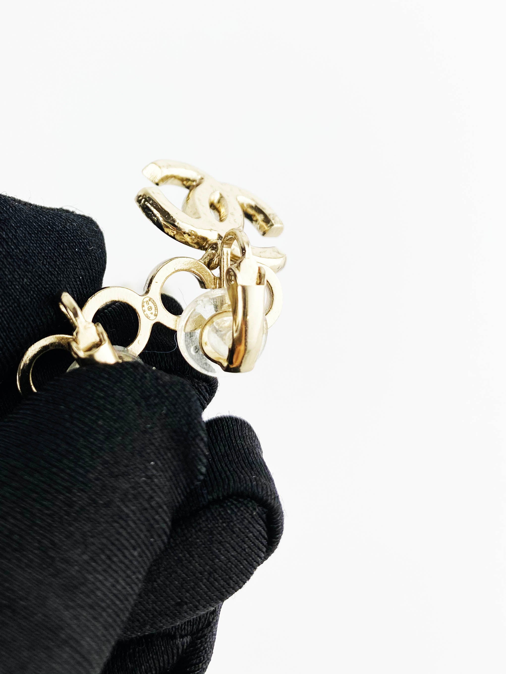 Chanel Coco Logo Clip-On Earrings for Women - Fashion Gold-Tone Statement Earrings for Parties, Weddings & Special Occasions