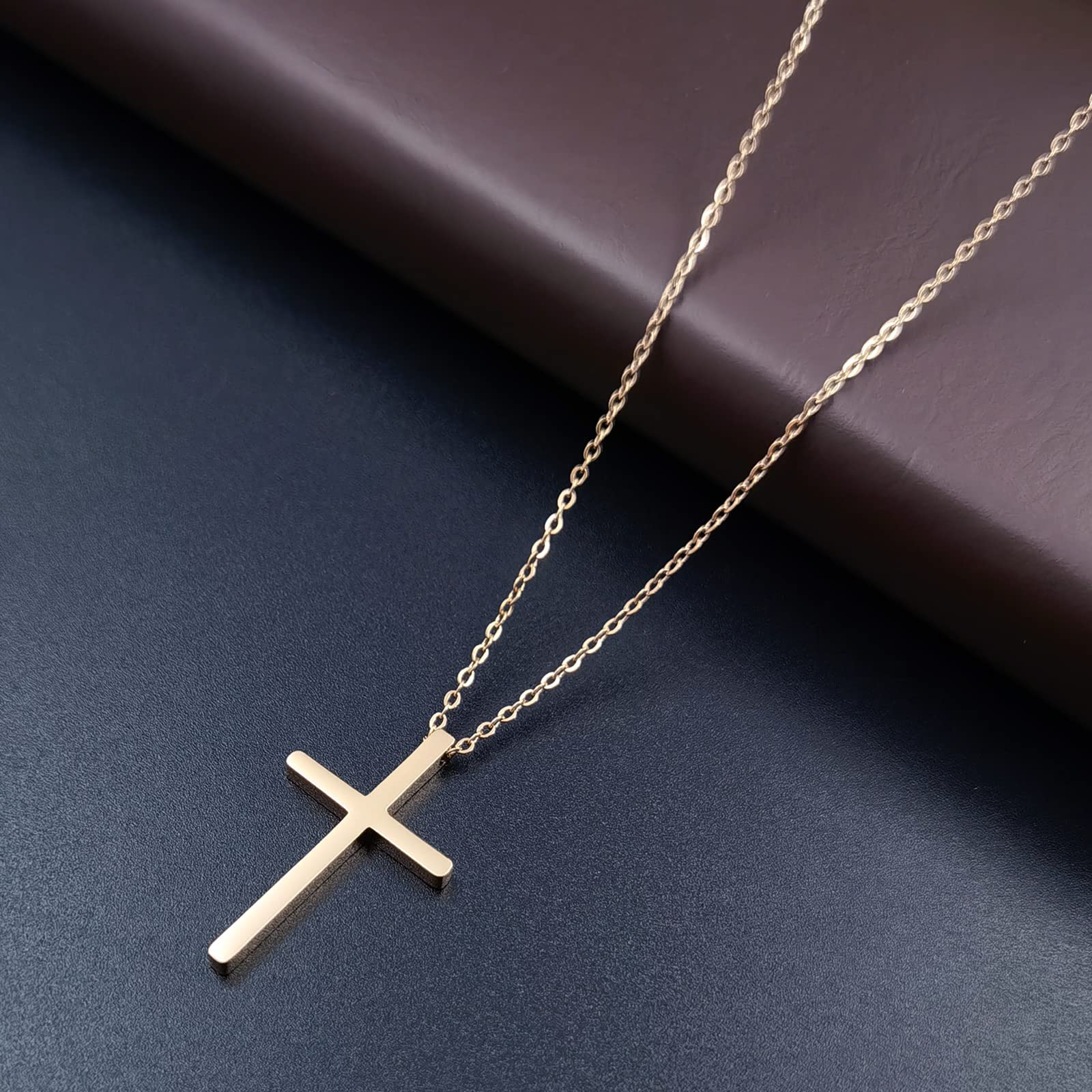 Elegant Small Cross Pendant Necklace for Women - Minimalist Religious Jewelry, Perfect Mothers Day & Birthday Gifts - Ideal for Church, Weddings & Everyday Wear