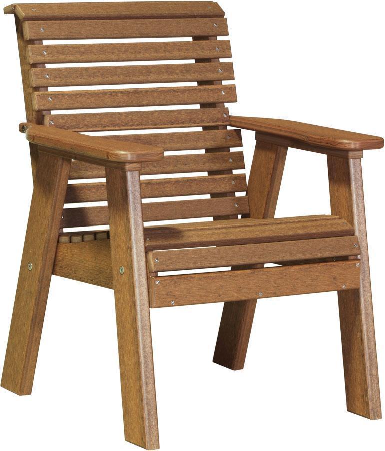 LuxCraft 2-Foot Rollback Recycled Plastic Outdoor Chair with Cup Holder - Perfect for Patio, Garden, Poolside & Camping Relaxation