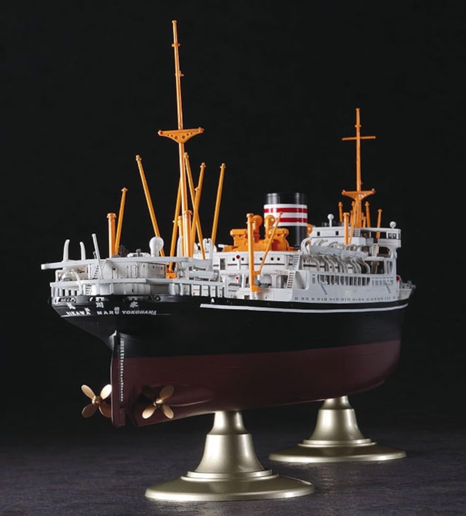 Hasegawa 1:350 Scale N.Y.K Line Hikawamaru Ship Model Kit - Perfect for Collectors, History Enthusiasts & Scale Model Builders