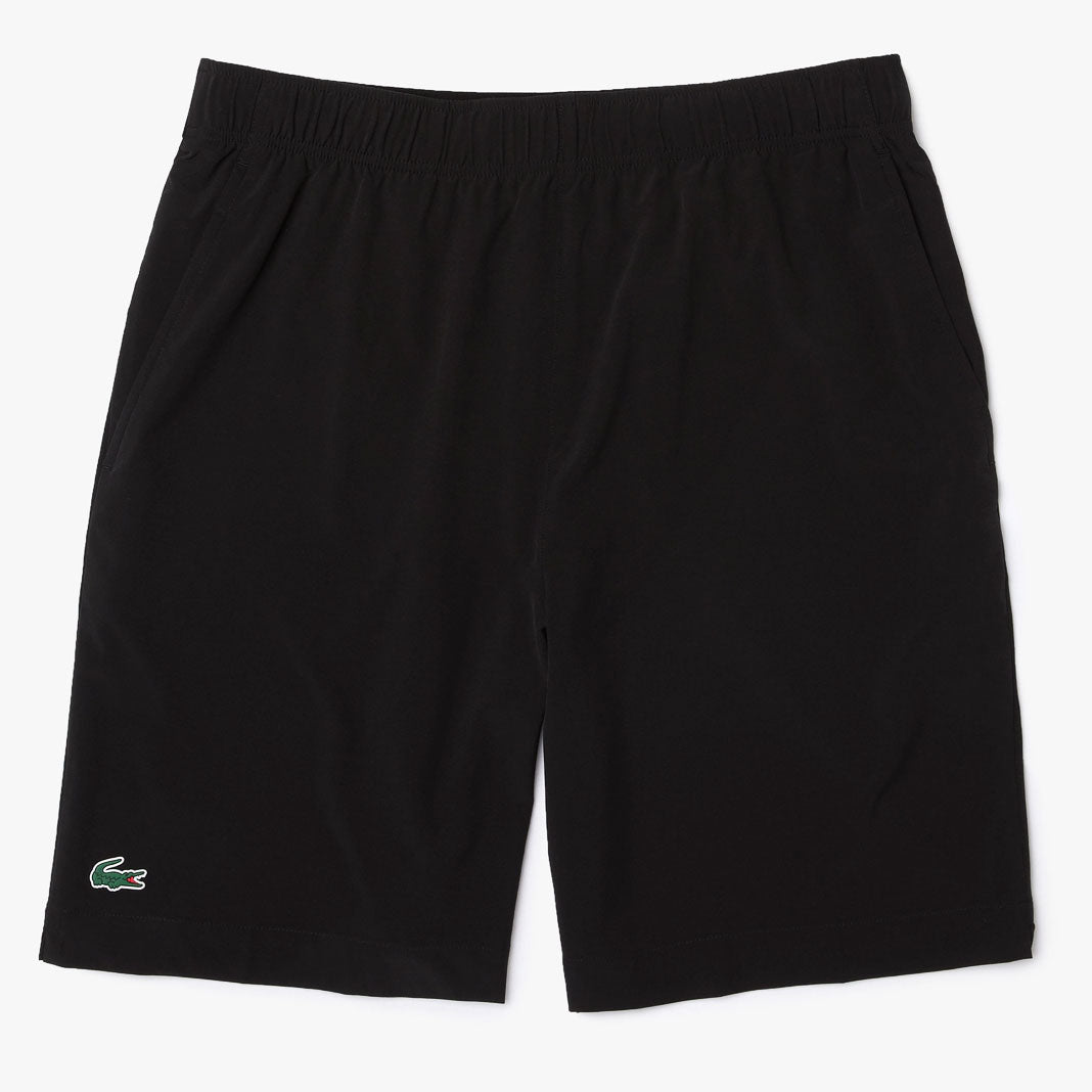 Lacoste Men's Ultra Light 8-Inch Shorts - Black & White | Breathable Quick-Dry Casual Athletic Shorts for Running, Gym, and Summer Outdoor Activities
