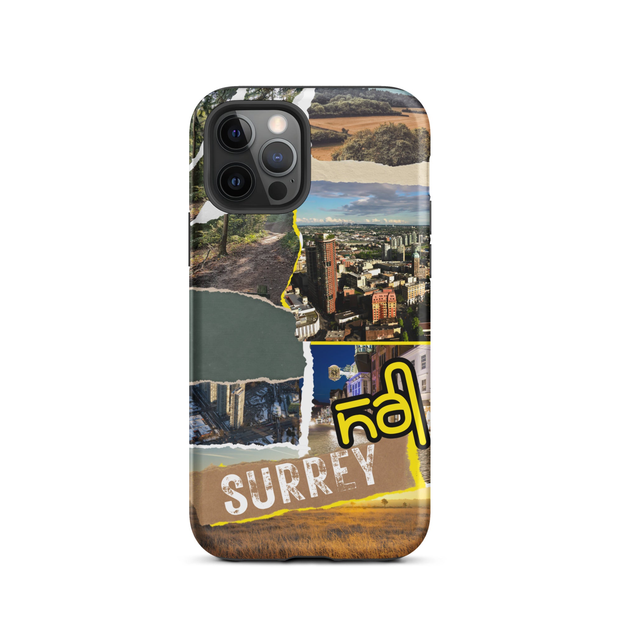 Premium Surrey Collage iPhone Case - Durable Protective Cover with Stylish Design for iPhone [Model] - Perfect for Everyday Use, Travel & Gifting