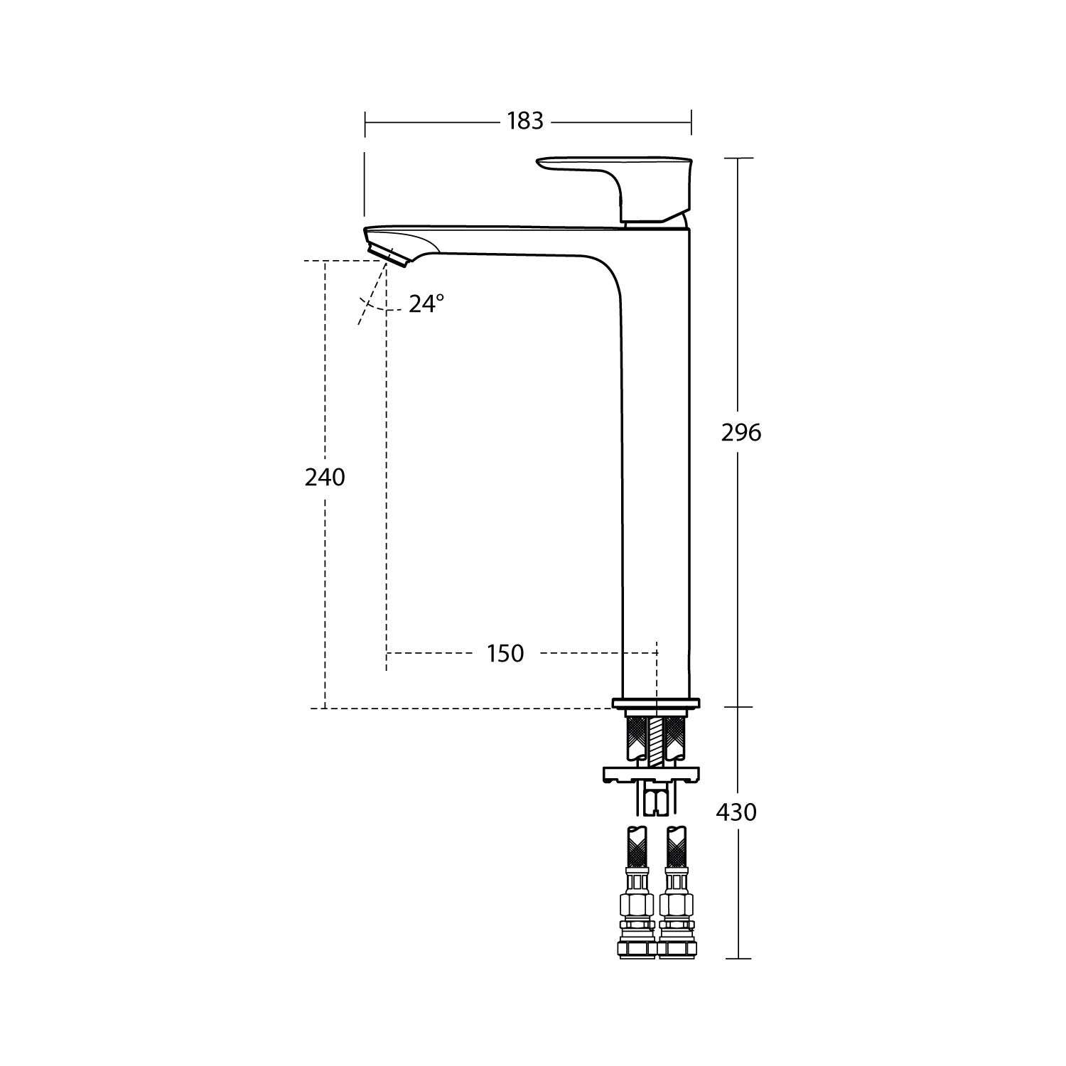 Ideal Standard Concept Air Single Lever Tall Basin Mixer Tap in Chrome Finish - Perfect for Modern Bathroom & Vanity Sink Faucet Upgrade