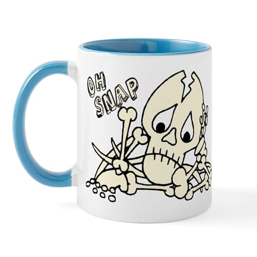 White/Blue Inside - OH SNAP! Halloween Skeleton Mug