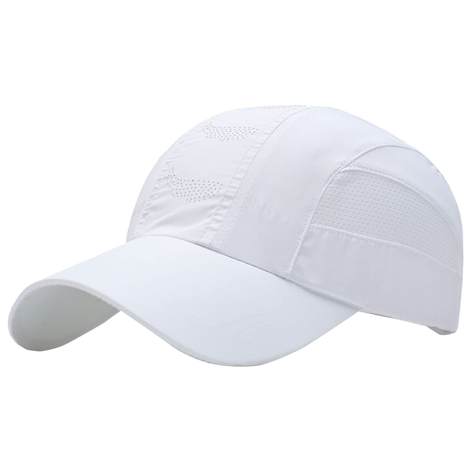 MANHONG Unisex Summer Baseball Cap - UV Protection Sun Hat for Men & Women - Outdoor Sports, Hiking, Beach & Casual Wear - Amber LED Visor for Night Visibility