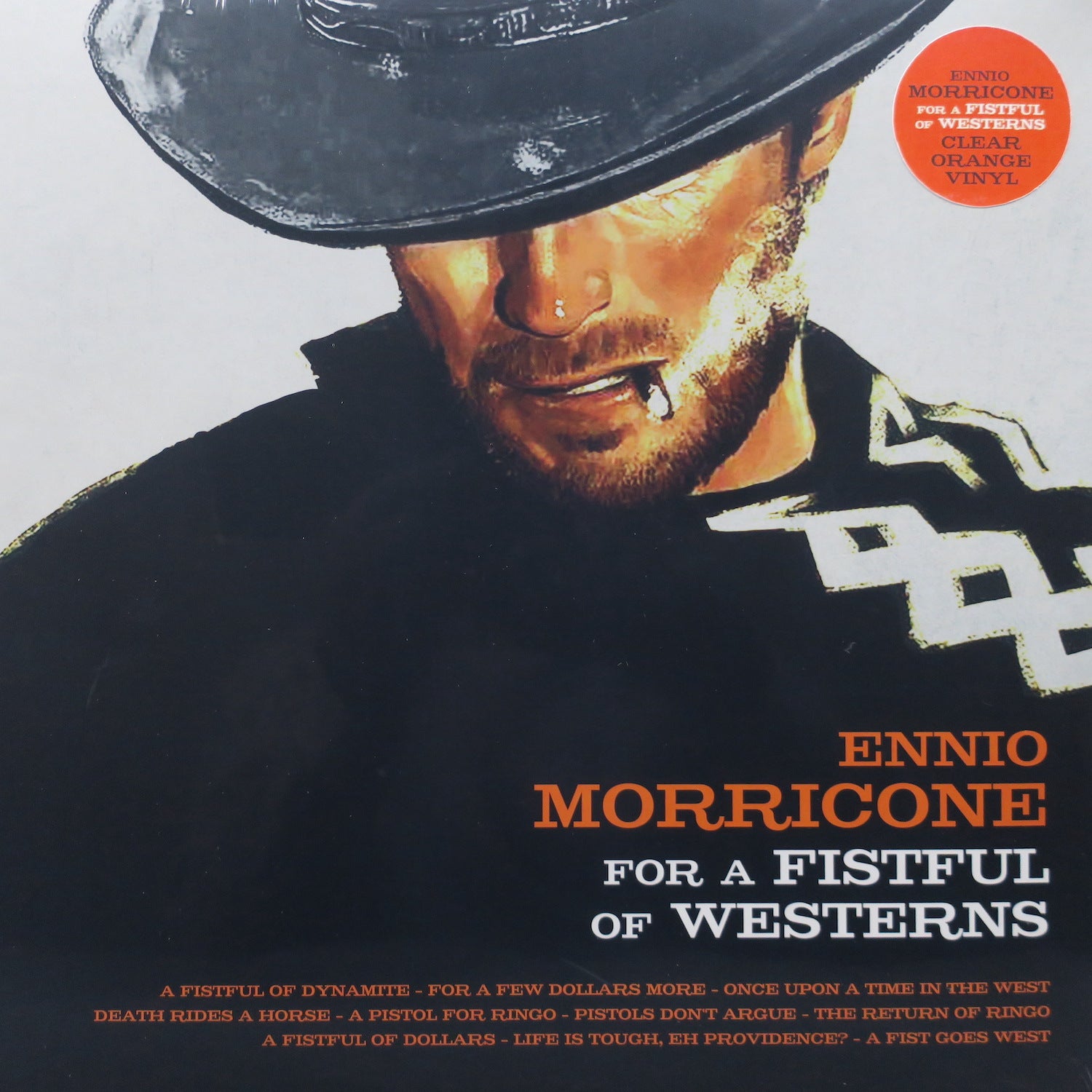 ENNIO MORRICONE 'For A Fistful Of Westerns' ORANGE Vinyl LP Record - Classic Western Movie Soundtrack for Collectors & Music Lovers - Perfect for Home Listening & Gift Giving