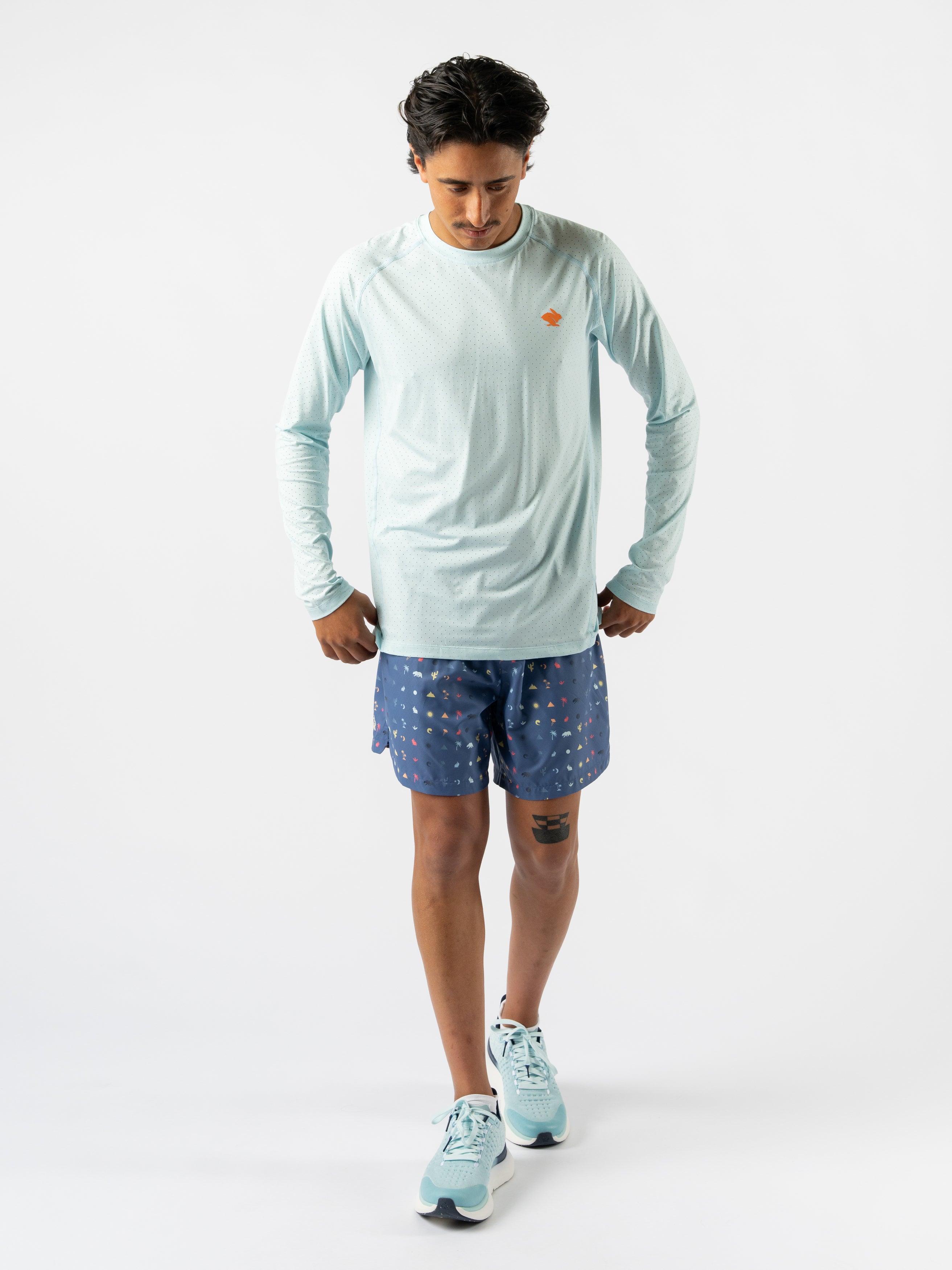 Men's Easy Tee Performance Ice Long Sleeve Shirt - Moisture Wicking & Breathable for Workouts, Running & Outdoor Activities