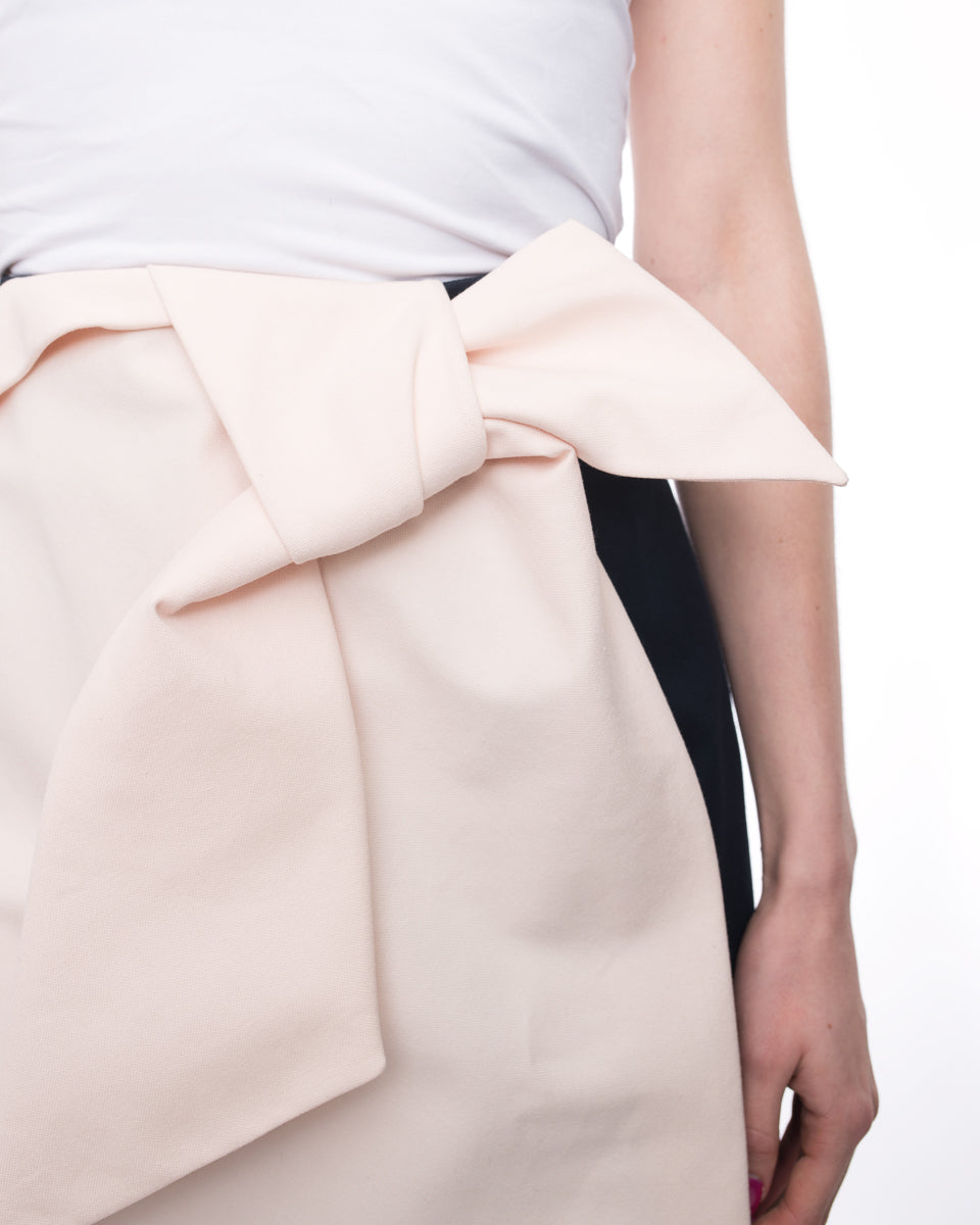 Delpozo Resort 2018 Runway Pink and Navy A-Line Skirt - Women's Fashion Skirt for Party, Wedding & Special Occasions