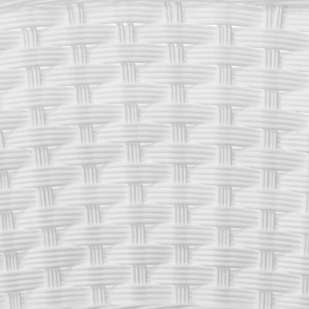 Jeco 3-Piece Wicker Patio Furniture Set - White Rattan Chair & Side Table for Outdoor Garden, Porch or Poolside Relaxation