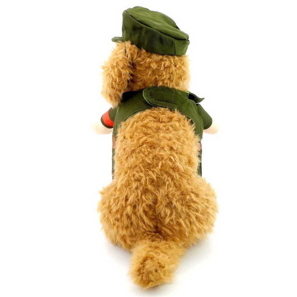 Zunea Military Dog Costume for Small Dogs - Soldier Dog Coat for Puppies, Girl & Boy - Perfect for Halloween, Cosplay, and Patriotic Events
