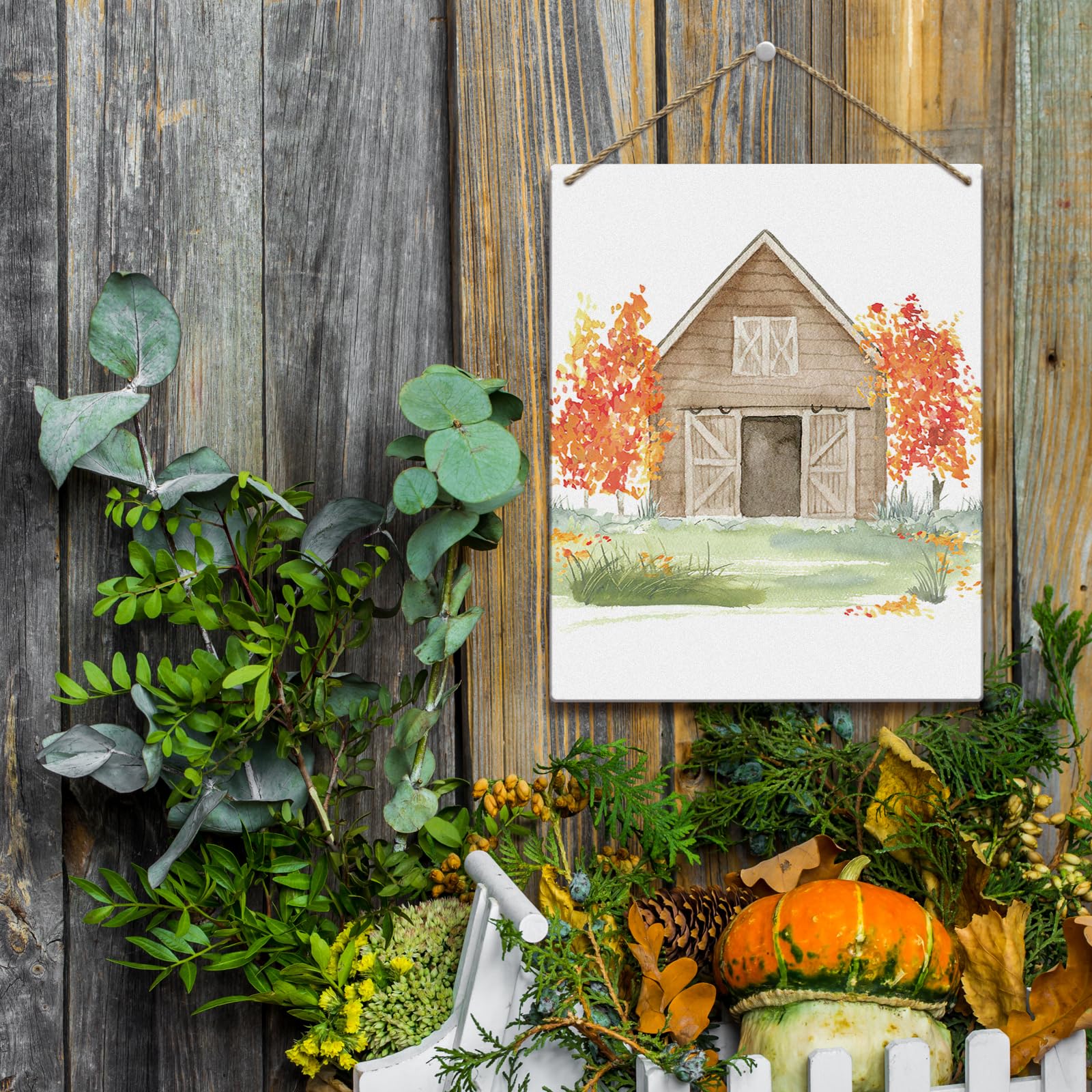 Rustic Maple Leaves Wood Sign - Fall Decor for Home & Farmhouse | Seasonal Wall Art