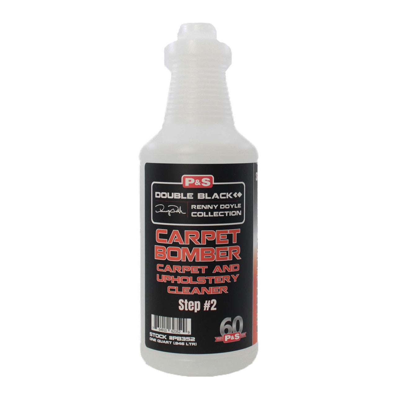 P&S Double Black Collection Bomber Carpet & Upholstery Cleaner Refill Bottle - Powerful Stain Remover for Cars, Home Furniture & Pet Areas