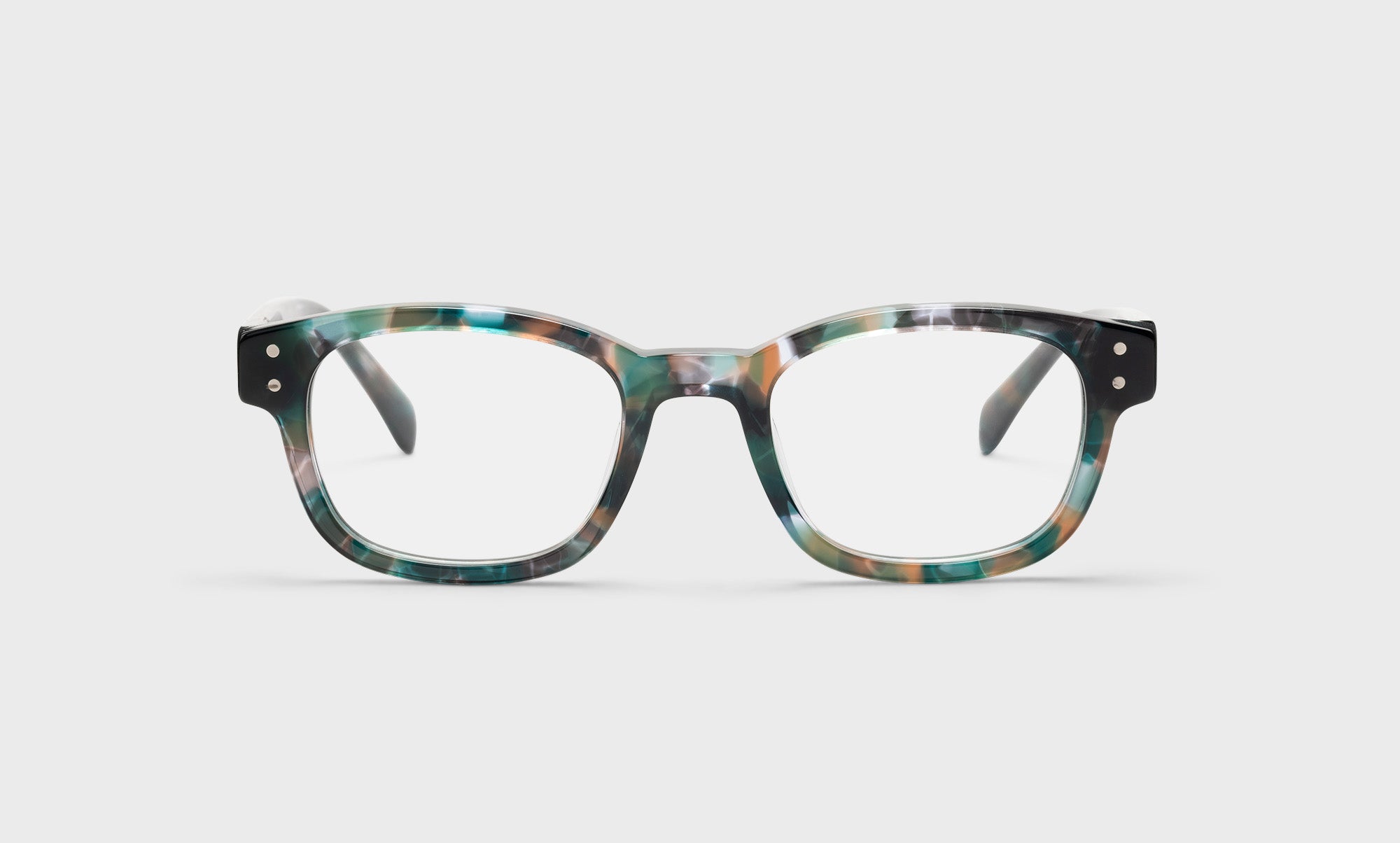 Biff Narrow Color 08 Green Garden Front and Temples - Stylish Eyeglass Frames for Women & Men, Lightweight & Durable, Perfect for Reading, Working, and Outdoor Activities