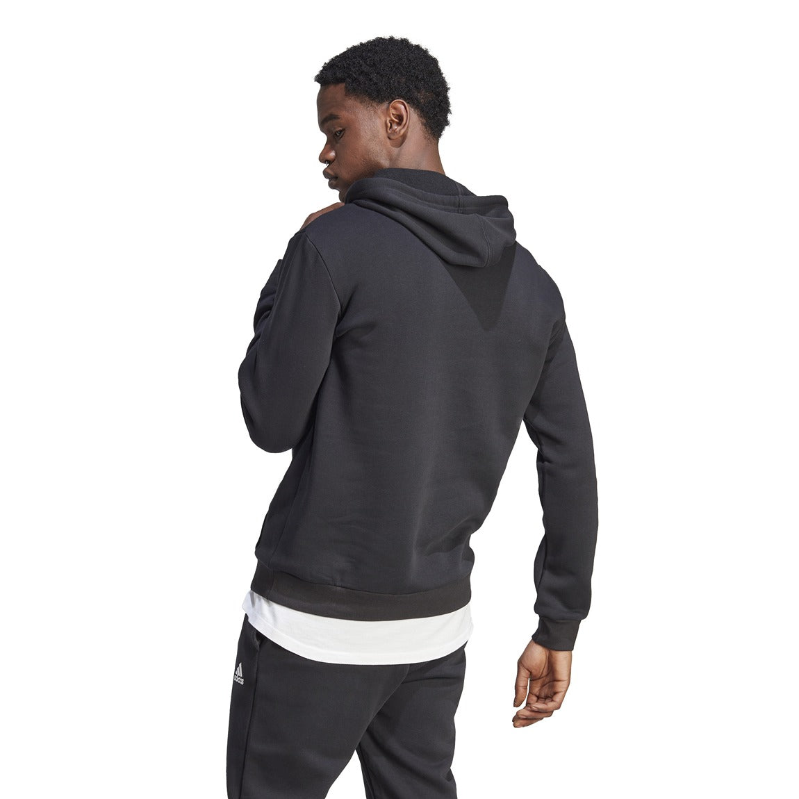 adidas Essentials Fleece Big Logo Hoodie for Men - Comfortable Cotton Pullover Sweatshirt with Hood | Perfect for Casual Wear, Gym, and Outdoor Activities