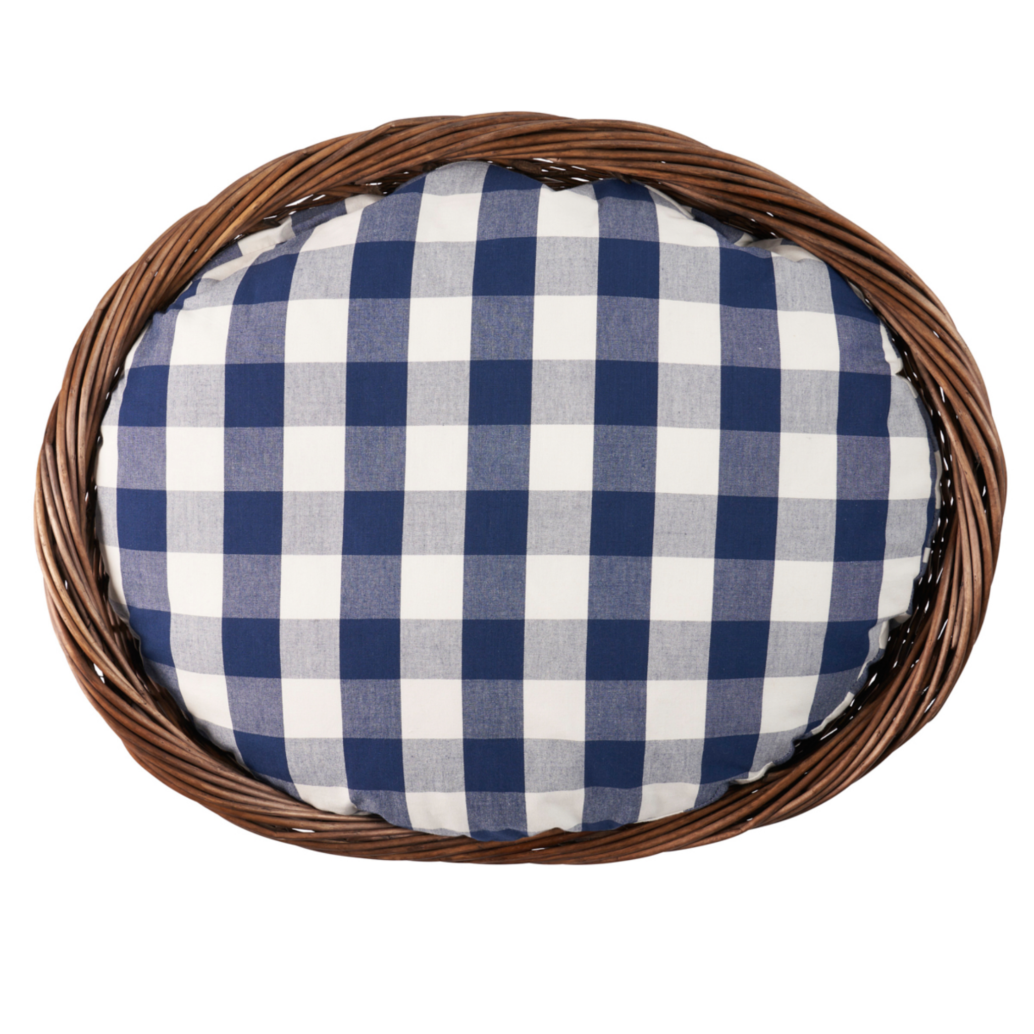 Premium Camden Cotton Check Dog Bed - Soft & Comfortable Pet Bed for Small to Medium Dogs - Perfect for Crates, Living Rooms & Bedrooms