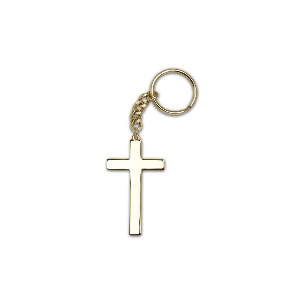 Gold Plated Cross Keychain - Religious Jewelry for Men & Women - Perfect for Gifts, Everyday Carry & Faith-Based Accessories