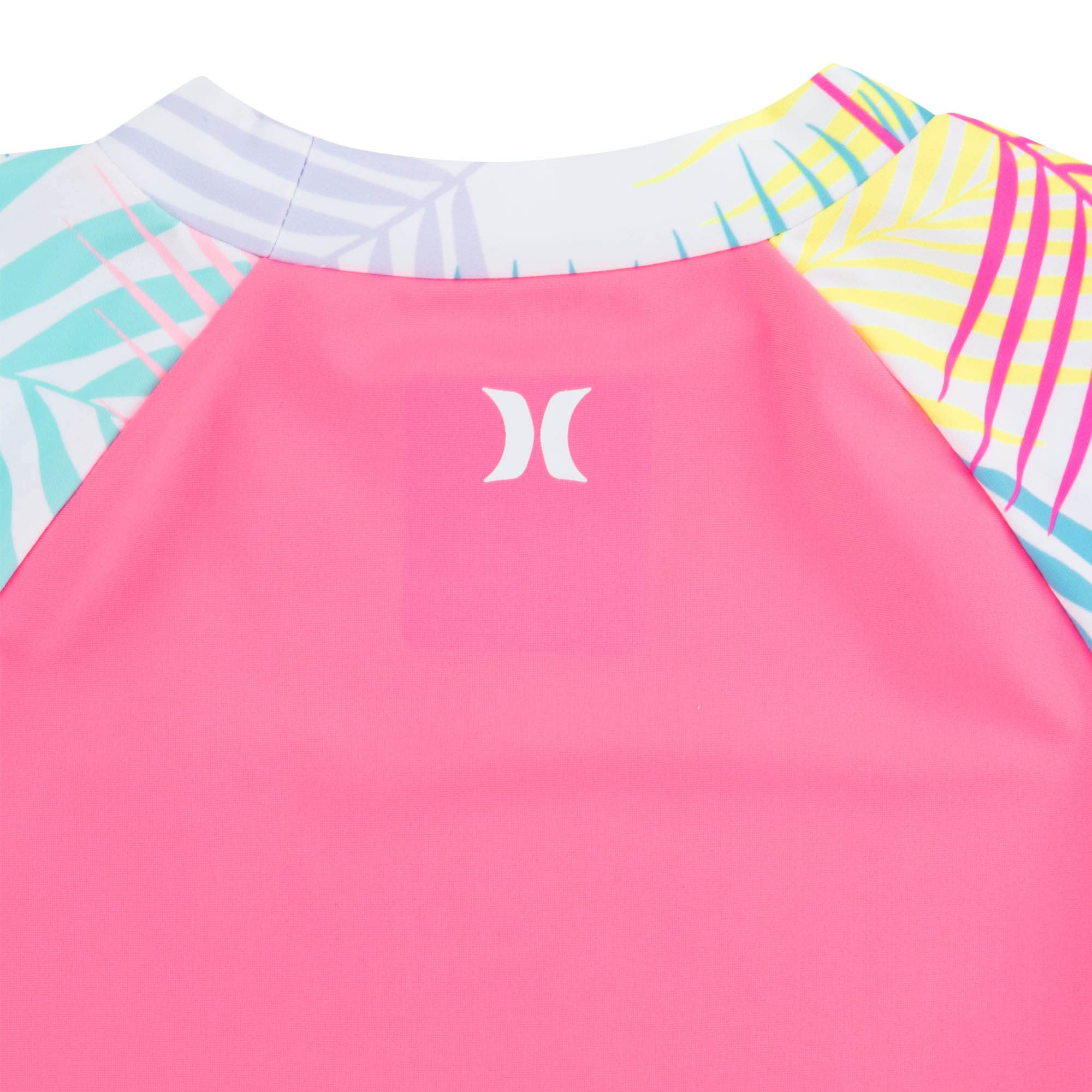 Hurley Girls' Long Sleeve Rash Guard Swimsuit UPF 50+ Sun Protection - Perfect for Surfing, Swimming & Beach Activities