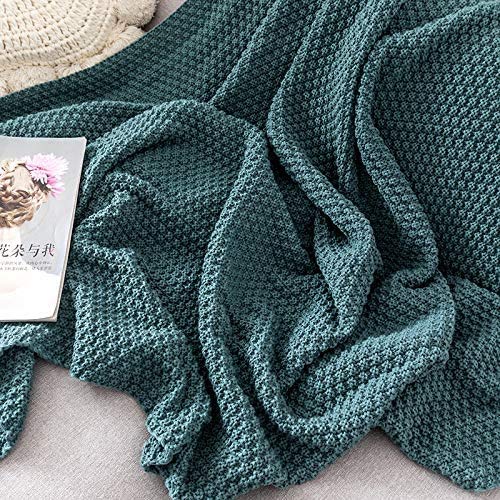 GYROHOME Soft Premium Throw Blanket with Handmade Tassels - 71x79in (180x200cm) Light Green - Cozy Blanket for Couch, Bed, Sofa, Beach & Picnic - Perfect for Lounging, Travel & Outdoor Activities