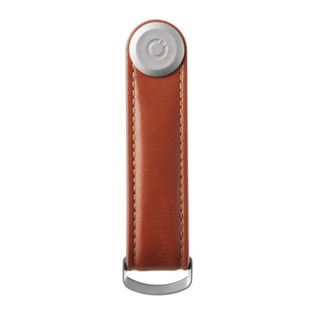 Orbitkey Leather 2.0 Key Organizer - Premium Cognac/Tan Genuine Leather Key Holder for Men & Women - Perfect for Home, Office & Travel Accessories