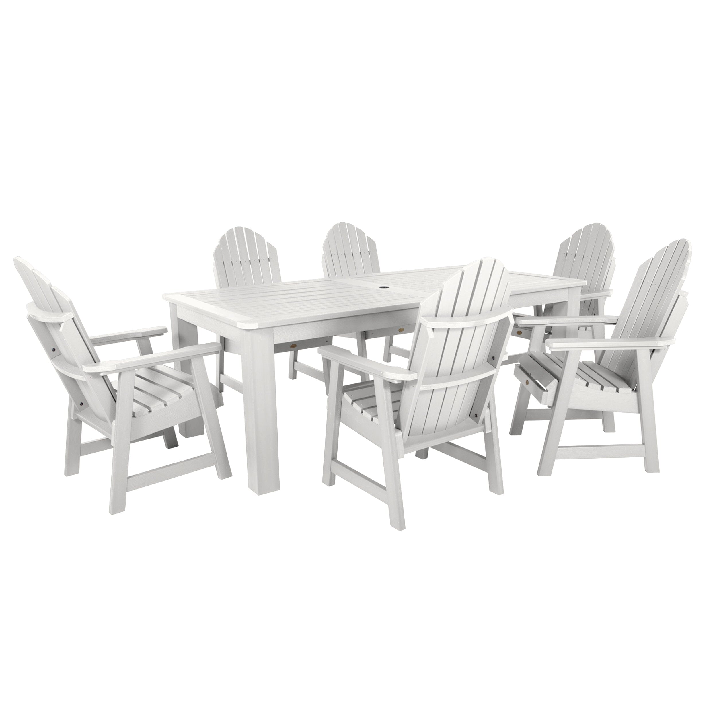 Premium Hamilton 7-Piece Outdoor Dining Set 42x84 Inches - Patio, Garden, Backyard Furniture for Dining & Entertaining